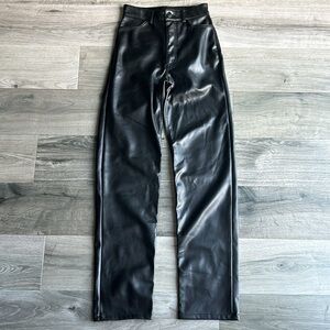 Dynamite Gisele Faux Leather Straight Leg Pant